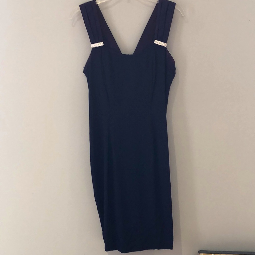 Fancy occasion dress!  Size 7-8. Navy/purple dress
